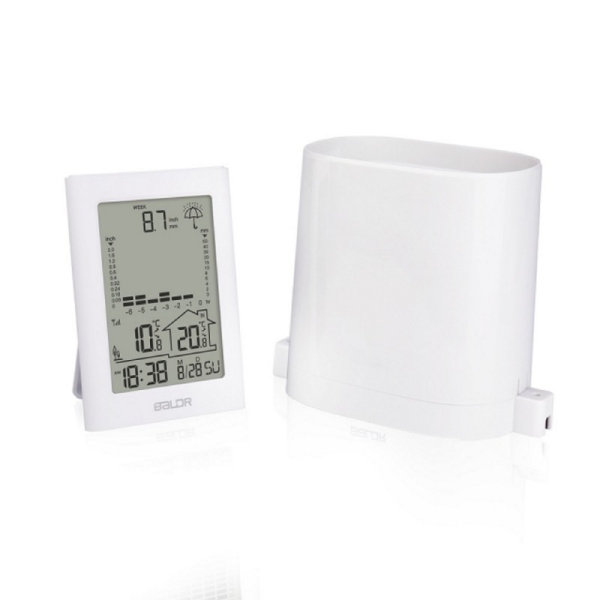Купить Цифровой термогигрометр BALDR B0341WST2-WHITE термометр цифровой с датчиком осадков (осадкомер), белый